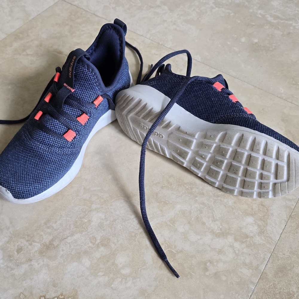 adidas Kids Navy and Bright Pink Sneakers
